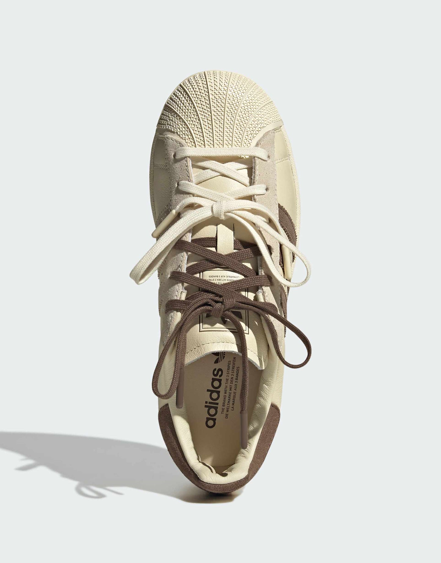 adidas Originals x Molly-Mae Superstar Latte trainers in cream and brown