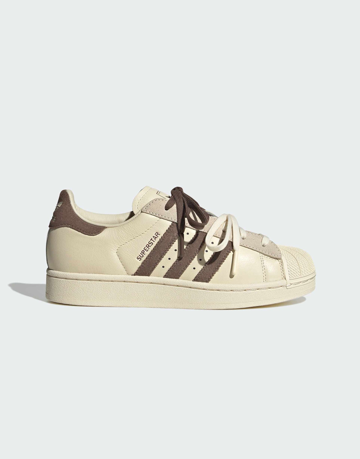 adidas Originals x Molly-Mae Superstar Latte trainers in cream and brown