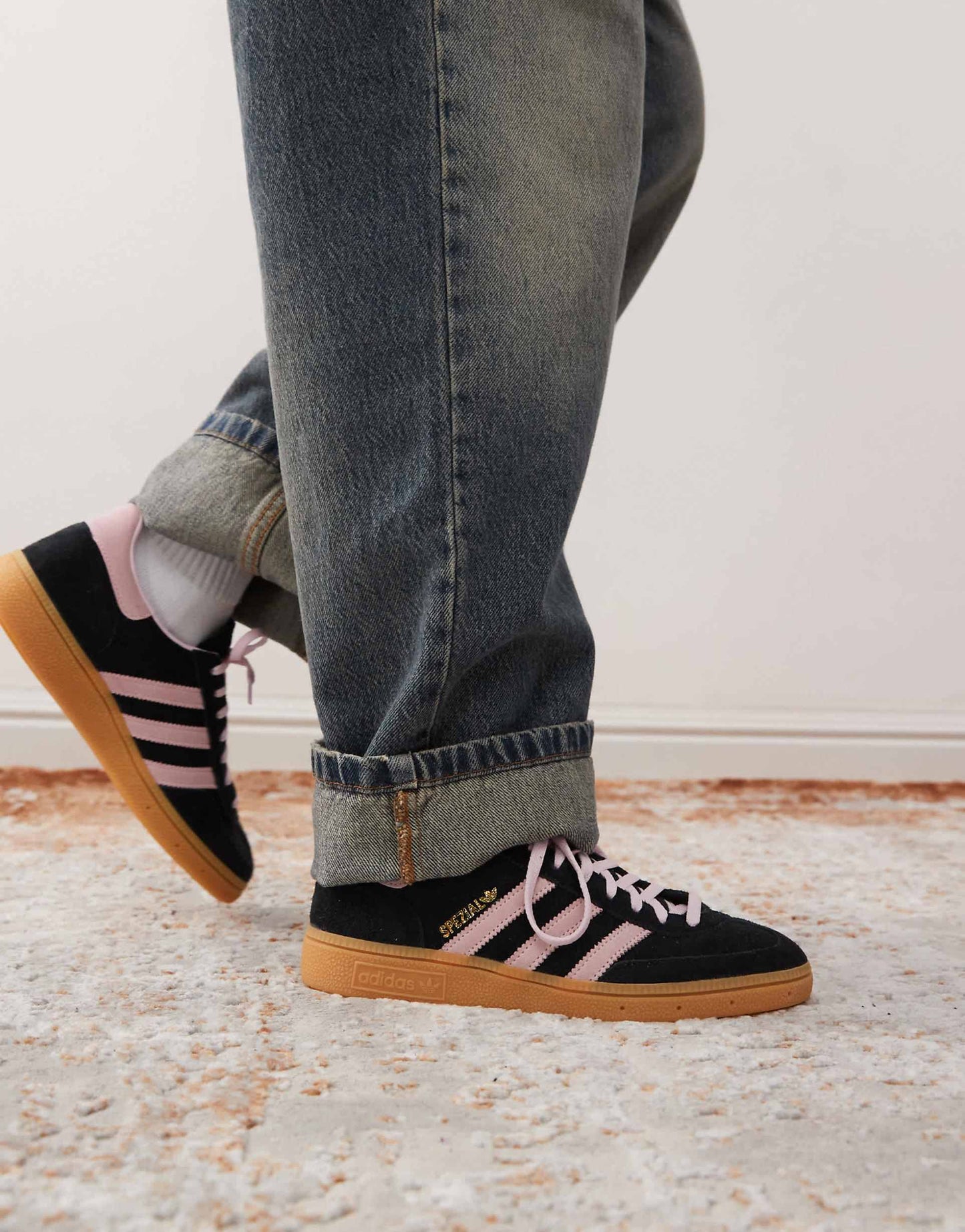 adidas Originals Handball Spezial sneakers in black and pink