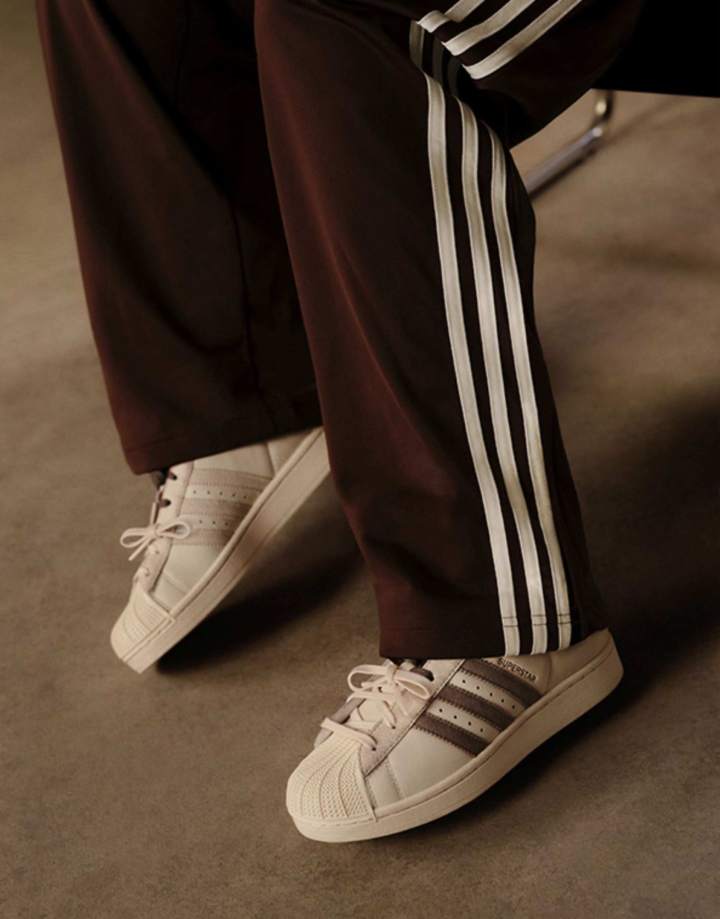adidas Originals x Molly-Mae Superstar Latte trainers in cream and brown