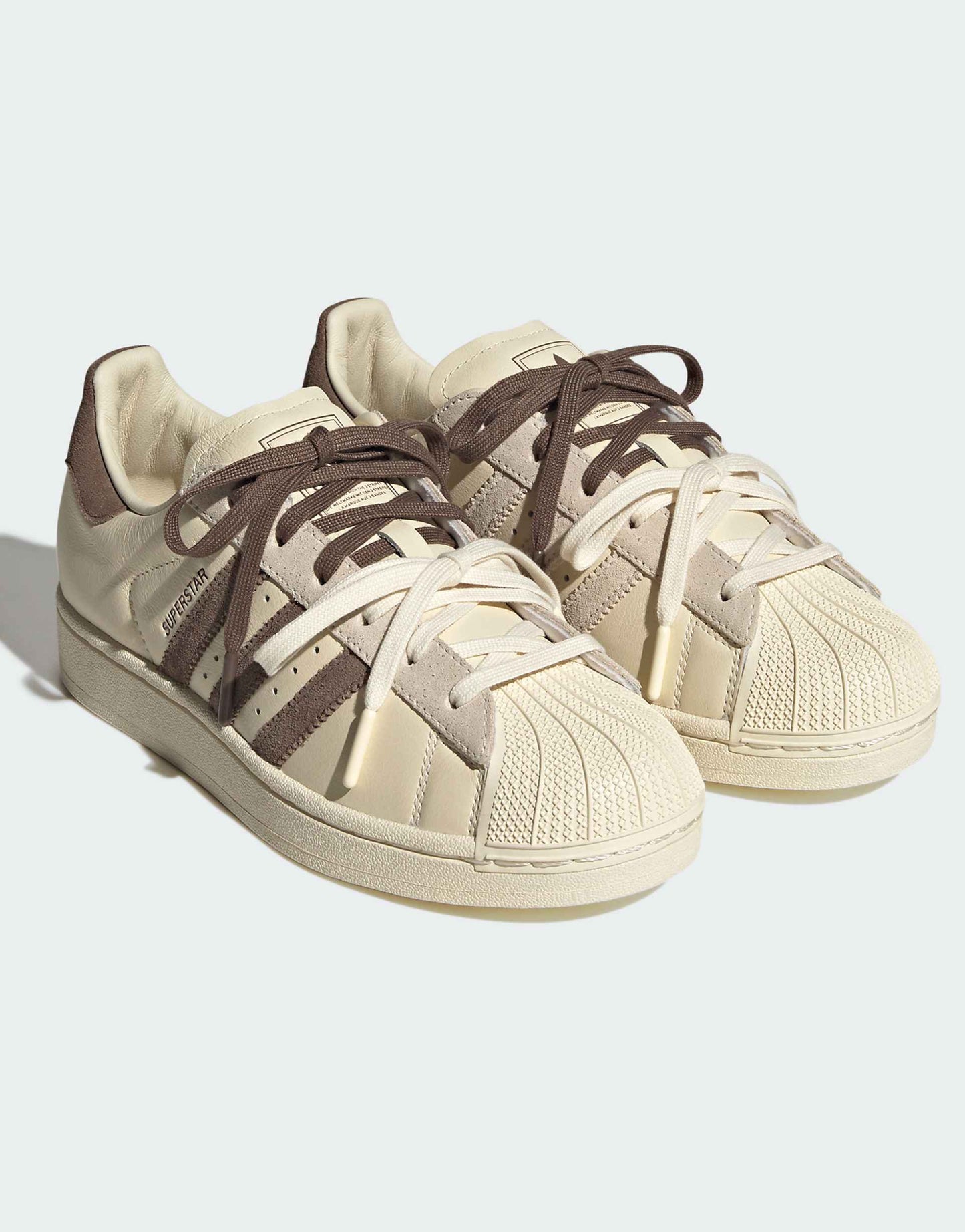 adidas Originals x Molly-Mae Superstar Latte trainers in cream and brown