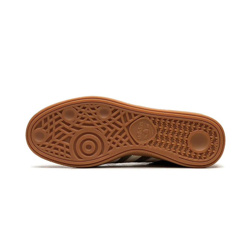 adidas Originals Handball Spezial gum sole trainers in brown and white