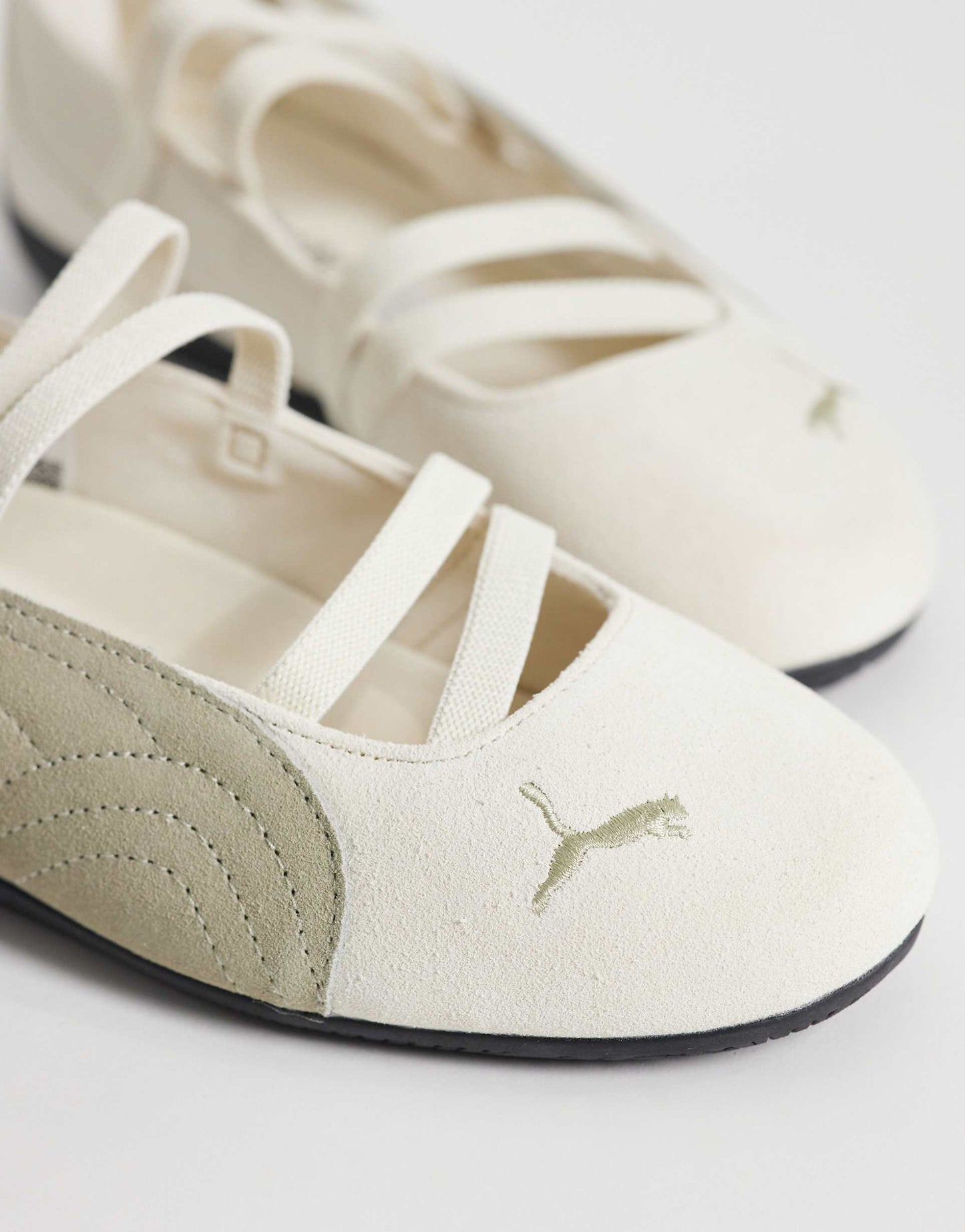 Puma Speedcat suede ballet flats in beige